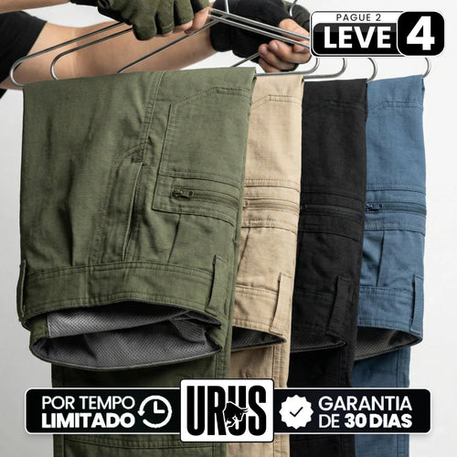 [Leve 4, Pague Só 2!] Calça Tática Delta Masculina em Ripstop Impermeável e Forro Mesh com Joelhos Articulados