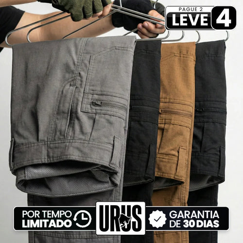[Leve 4, Pague Só 2!] Calça Tática Delta Masculina em Ripstop Impermeável e Forro Mesh com Joelhos Articulados